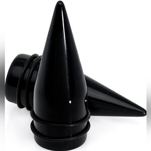 ⭐NWT Punk Goth Black Acrylic 15/16" Tapers